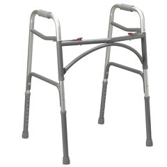 Drive Medical Bariatric Dual Release Walker Adjustable Height Aluminum Frame 500 lbs. Weight Capacity 32 to 39 Inch Height, 1/EA