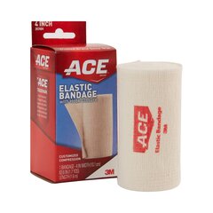 3M Elastic Bandage ACE™ 4 Inch Standard Compression Single Hook and Loop Closure Tan NonSterile