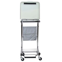 Blickman Industries Hamper Stand Blickman Rolling Square Opening 36 to 42 gal. Capacity Foot Pedal Poly-Coated Steel Lid, 1/EA