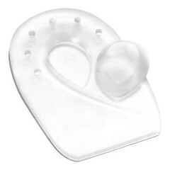 Silipos Heel Cushion with Removable Plug Soft Zone™ Heel Support Silicone Female 10 to 13 / Male 8 to 12 White, 1/PR