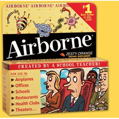 Airborne Cold and Cough Relief Airborne&reg; 100 mg - 10 mg Strength Tablet 10 per Box