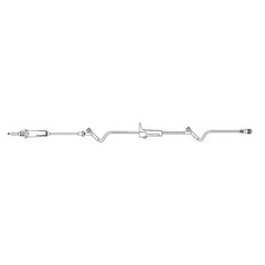B. Braun Primary IV Administration Set SafeLine* Gravity 2 Ports 15 Drops / mL Drip Rate Without Filter 106 Inch Tubing Solution, 50/CS