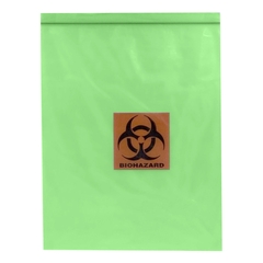 RD Plastics Company Specimen Transport Bag 12 X 15 Inch Zip Closure Biohazard Symbol NonSterile, 100/PK