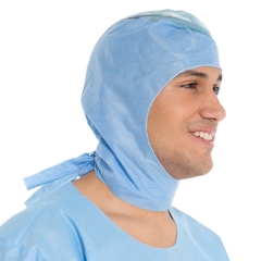 Halyard Surgical Hood One Size Fits Most Blue Ties, 100/PK, 3PK/CS