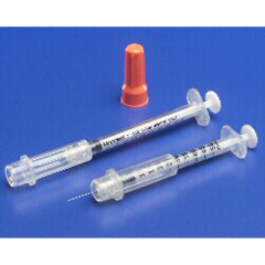 MON222743BX - Covidien - Insulin Syringe with Needle Monoject® 1 mL 29 Gauge 1/2 Attached Sliding Safety Needle, 100 EA/BX