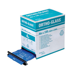 BSN Medical Padded Precut Splint ORTHO-GLASS&reg; 3 X 35 Inch Fiberglass White