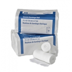 Cardinal Health Stretch Bandage Dermacea&reg; Cotton / Polyester 3 Inch X 12 Foot, 12PK/BX 8BX/CS