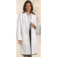 Fashion Seal Lab Coat White Large Knee Length Reusable, 1/EA