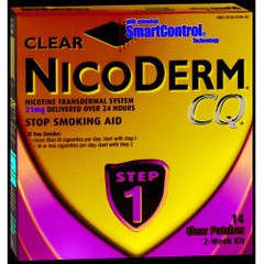 Glaxo Smith Kline Stop Smoking Aid Nicoderm CQ 21 mg Strength Transdermal Patch, 1/BX