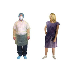 Dukal Patient Exam Gown Medium Dark Blue Disposable, 10/BG