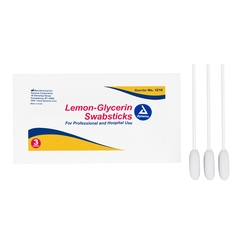 Dynarex Lemon Glycerin Swabstick, 3/PK 25PK/BX 10BX/CS