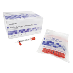 MON942674CS - McKesson - Insulin Syringe with Needle, 100 EA/BX, 5BX/CS