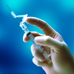 BD Syringe with Hypodermic Needle SafetyGlide Sub-Q 1 mL 27 Gauge 5/8 Inch Detachable Needle Sliding Safety Needle