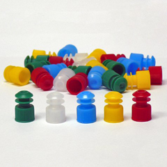 Globe Scientific Tube Closure Polyethylene Flanged Plug Cap Red 12 mm For 12 mm Tubes NonSterile, 1000 per Bag