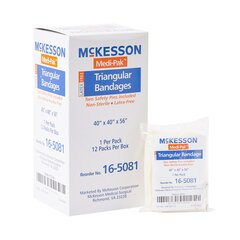 MON540284BX - McKesson - Triangular Bandage Medi-Pak® Muslin 40 X 40 X 56 Inch, 12EA/BX