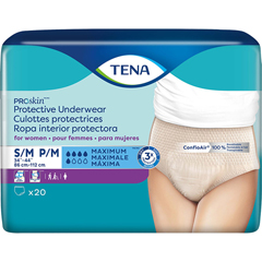 MON1135407CS - Essity - TENA® ProSkin™ Protective Incontinence Underwear for Women, Maximum Absorbency,  Small/Medium