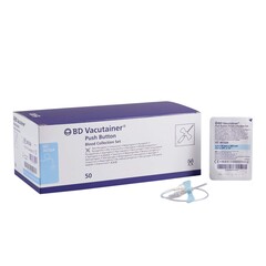 Bard Medical BD Vacutainer&reg; Push Button Blood Collection Set 23 Gauge 3/4 Inch Needle Length Safety Needle 12 Inch Tubing Sterile, 200/CS