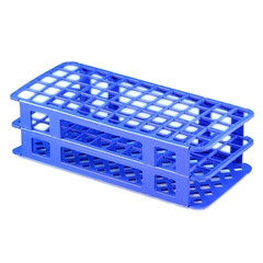 Globe Scientific Stacking Test Tube Rack Globe Scientific 456500 Series 60 Place 15 to 17 mm Tube Size Blue 2-4/5 X 4-1/8 X 9-3/5 Inch, 1/EA