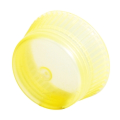 Bio Plas Uni-Flex&reg; Safety Cap Tube Closure Flexible Plastic Over-Locking Yellow 13 mm For 13 mm Culture Tubes NonSterile, 10/CS