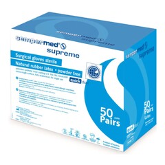 Sempermed USA Surgical Glove Sempermed&reg; Supreme Size 6.5 Sterile Latex Standard Cuff Length Fully Textured Ivory Not Chemo Approved, 300/CS