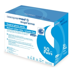 Sempermed USA Surgical Glove Sempermed Supreme Size 9 Sterile Pair Latex Extended Cuff Length Fully Textured Ivory Not Chemo Approved, 50/BX