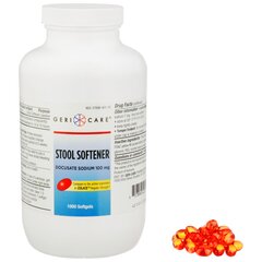 Geri-Care Stool Softener Softgel Capsule 1000 per Bottle 100 mg Strength Docusate Sodium