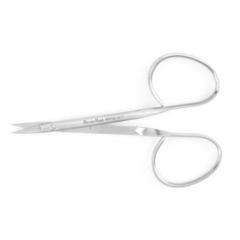 Integra LifeSciences Iris Scissors MeisterHand&reg; 3-7/8 Inch Length OR Grade Stainless Steel NonSterile Ribbon Style Finger Ring Handle Straight Sharp Tip / Sharp Tip, 1/EA