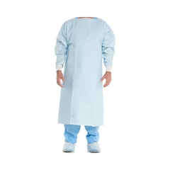 Halyard Over-the-Head Chemotherapy Procedure Gown One Size Fits Most Blue NonSterile ASTM F1670 / ASTM F1671 / ASTM F739 Disposable, 100 EA/CS