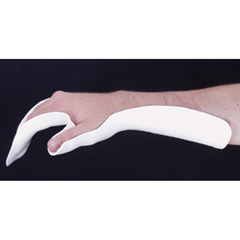Alimed Resting Pan Mitt Hand Splint AliMed Pre-Cut Thermoplastic Left or Right Hand White Large, 3/PK