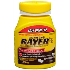 Bayer Pain Relief Bayer&reg; 325 mg Strength Aspirin Tablet 200 per Bottle