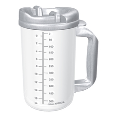 Whirley-DrinkWorks 20 oz. Drinking Mug, Clear Cup/Granite Lid, Plastic, Reusable
