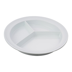 Patterson Medical Partitioned Scoop Plate Sammons Preston White Reusable Melamine 8-1/4
