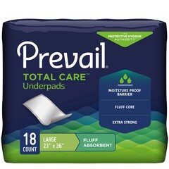 First Quality Prevail&reg; Fluff Underpad - Large, 72/CS