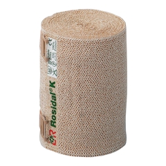 Patterson Medical Compression Bandage Rosidal&reg; K 3.93 Inch X 5-1/2 Yard High Compression Clip Detached Closure Tan NonSterile