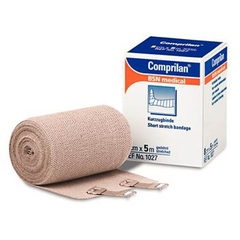 Patterson Medical Compression Bandage Comprilan 3-9/10 Inch X 16-2/5 Foot Standard Compression Clip Detached Closure Tan NonSterile, 1/ EA