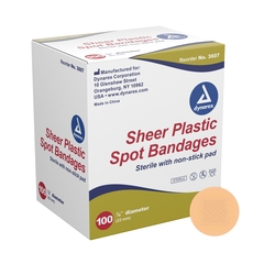 Dynarex Adhesive Spot Bandage Dynarex 7/8 Inch Plastic Round Tan Sterile