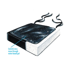 Skil-Care Seat Cushion Sittin' Pretty&reg; Starry Night 16 X 18 X 2-1/2 Inch Gel / Foam
