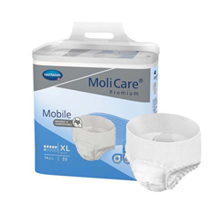 MON860104CS - Hartmann - MoliCare® Pull On Adult Absorbent Underwear, XL, Disposable, Moderate Absorbency, 56/CS