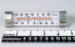 Health Care Logistics Refrigerator / Freezer Thermometer Fahrenheit / Celsius -40&deg; to +80&deg;F (-40&deg; to +25&deg;C) Without External Probe Multiple Mounting Options Does Not Require Power, 1/EA
