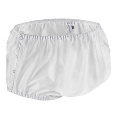 Salk Sani-Pant&reg; Unisex Snap On Nylon Brief, White, Small, 22-28 Inch Waist