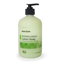 MON937908CS - McKesson - Antimicrobial Soap Lotion 18 oz. Pump Bottle Herbal Scent