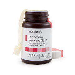 MON470441CS - McKesson - Iodoform Packing Cotton 1/2 X 5 Yard, 12EA/CS
