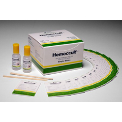 MON49048CS - Hemocue - Rapid Diagnostic Test Kit Hemoccult® Single Slides Colorectal Cancer Screen Fecal Occult Blood Test (FOB) Stool Sample CLIA Waived 100 Tests