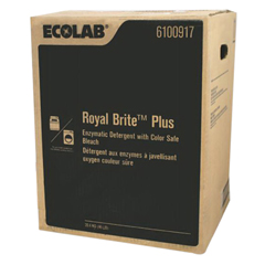 Ecolab Royal Brite Plus Enzymatic Detergent with Color Safe Bleach, 45 lb.