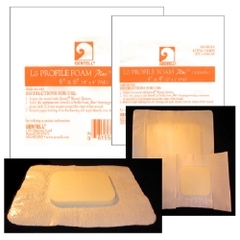 Gentell Foam Dressing LoProfile Bordered 4 X 4 Inch Square Adhesive with Border Sterile