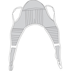 Drive Medical Seat U Sling 4 Point With Head Support Straps - Attached Small 600 lbs. Weight Capacity, 1/EA
