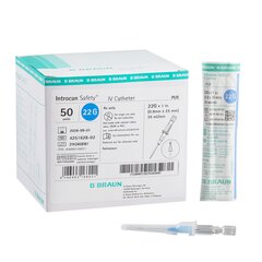B. Braun Peripheral IV Catheter Introcan Safety 22 Gauge 1