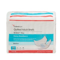 Cardinal Health Wings™ Plus Quilted Adult Briefs - Medium, 32