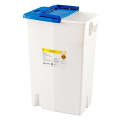 Cardinal Health Monoject™ Non-Hazardous Pharmaceutical Waste Container, Gasketed Hinged Lid, 18 Gallon, White