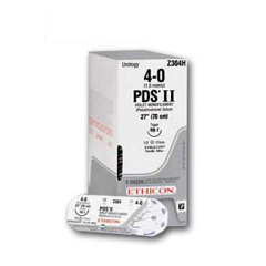 J & J Healthcare Systems Absorbable Antibacterial Suture with Needle PDS Plus™ Polydioxanone with Irgacare MP PS-2 3/8 Circle Precision Reverse Cutting Needle Size 3 - 0 Monofilament
